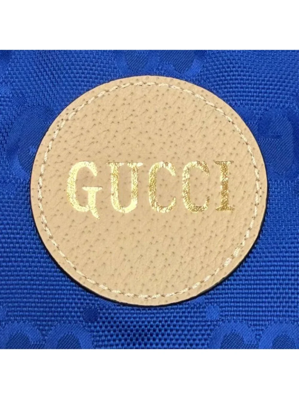Gucci Off the Grid Nylon Vest GG Pattern Leather Logo with Patch Gilet Blue 50